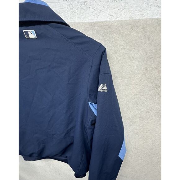 MLB Authentic Majestic Tampa Bay Jacket‎ Size Small Full Zip Therma Base Lined - Picture 9 of 14
